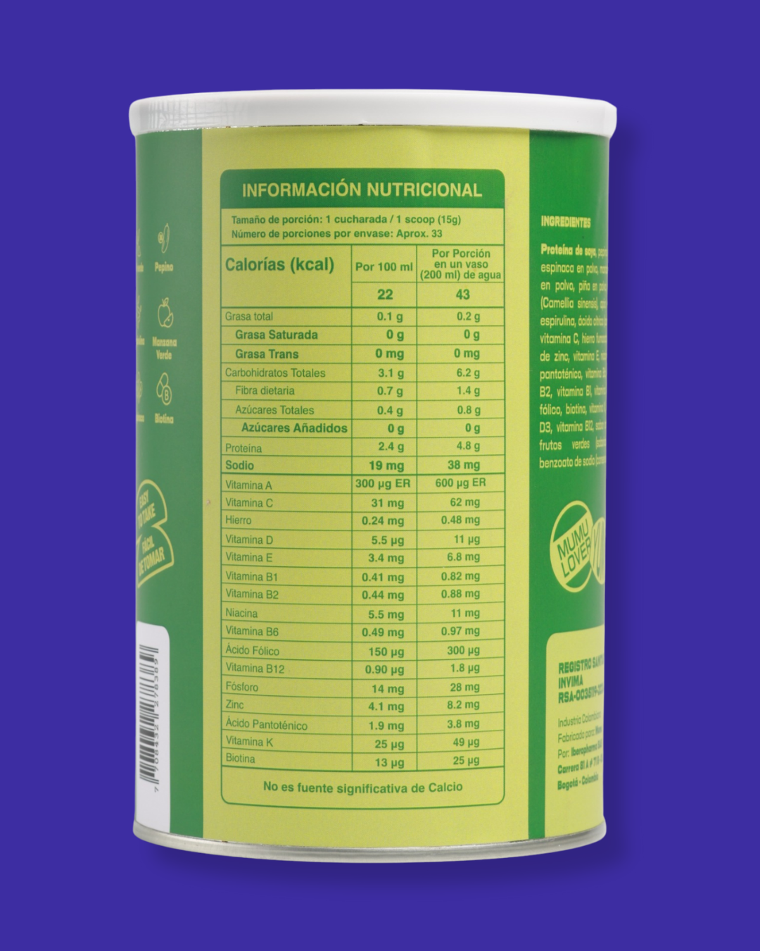 BATIDO VERDE EN POLVO