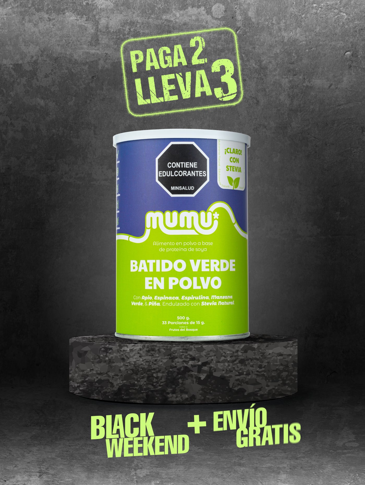 BATIDO VERDE EN POLVO