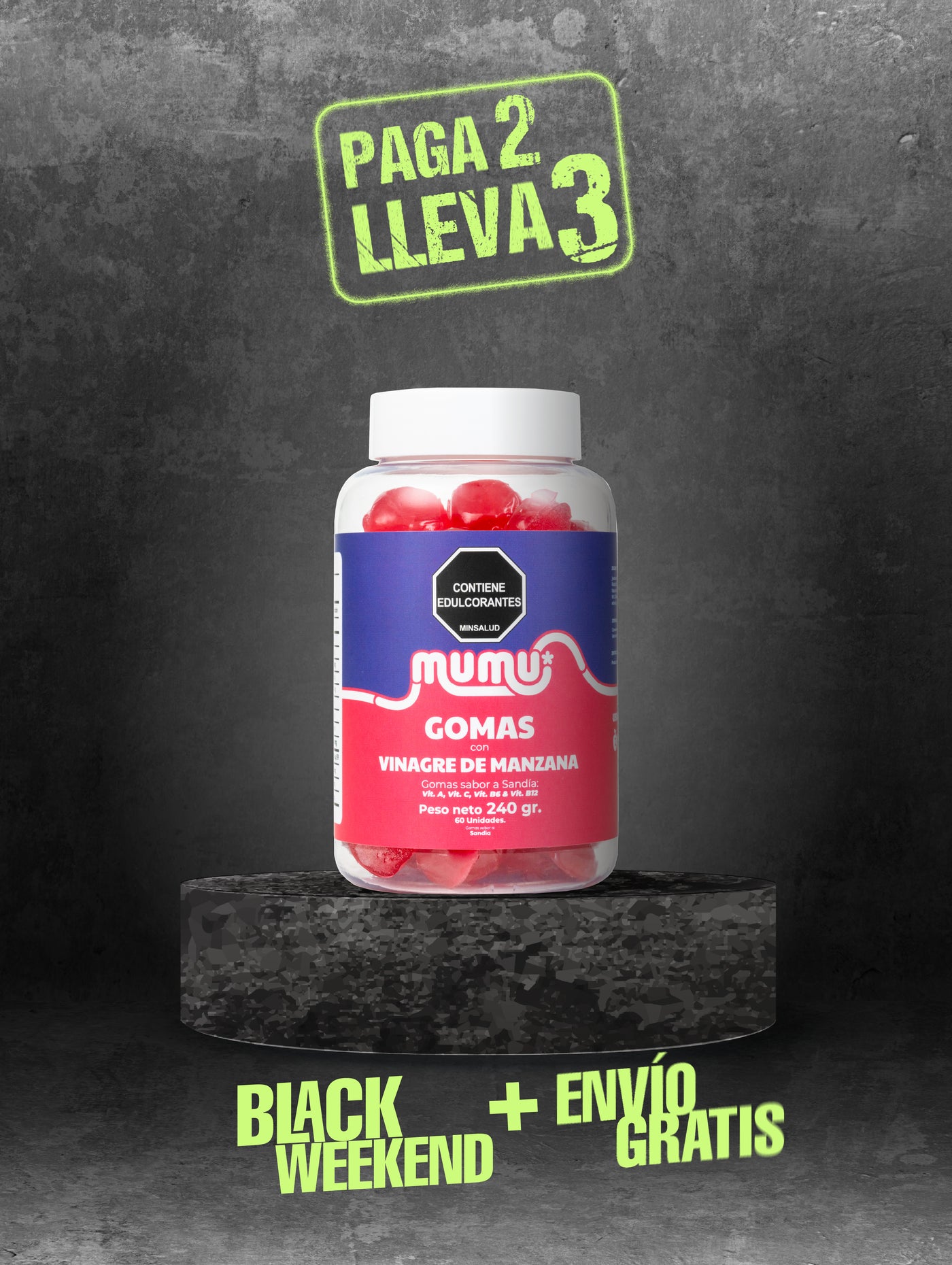 GOMAS DE VINAGRE DE MANZANA