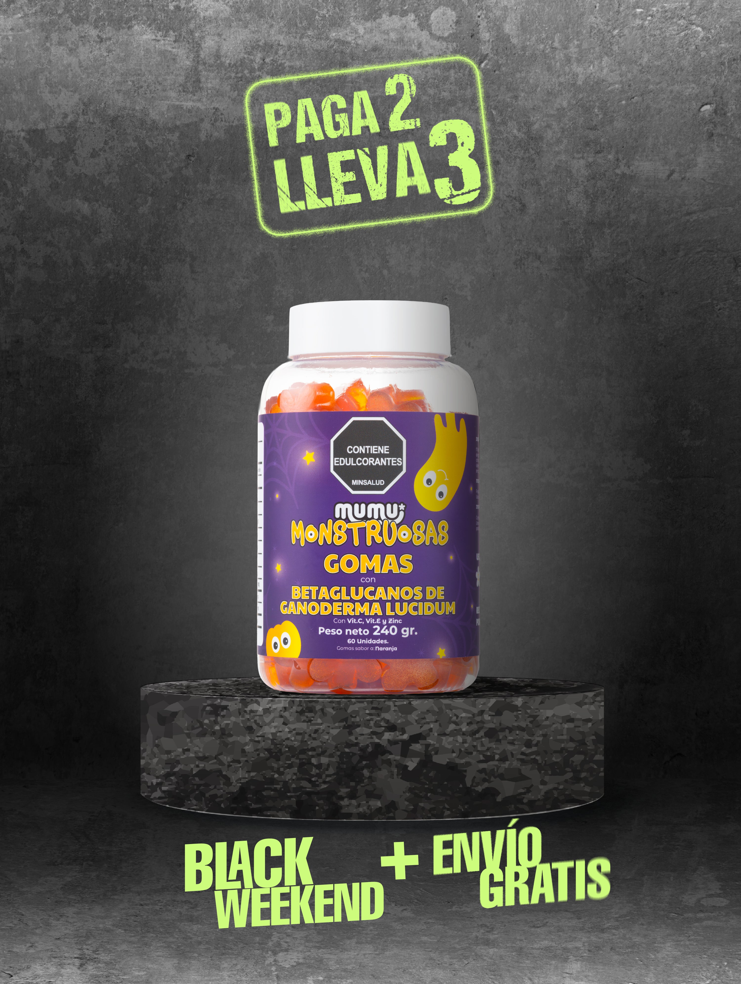 GOMAS DE BETAGLUCANOS DE GANODERMA LUCIDUM