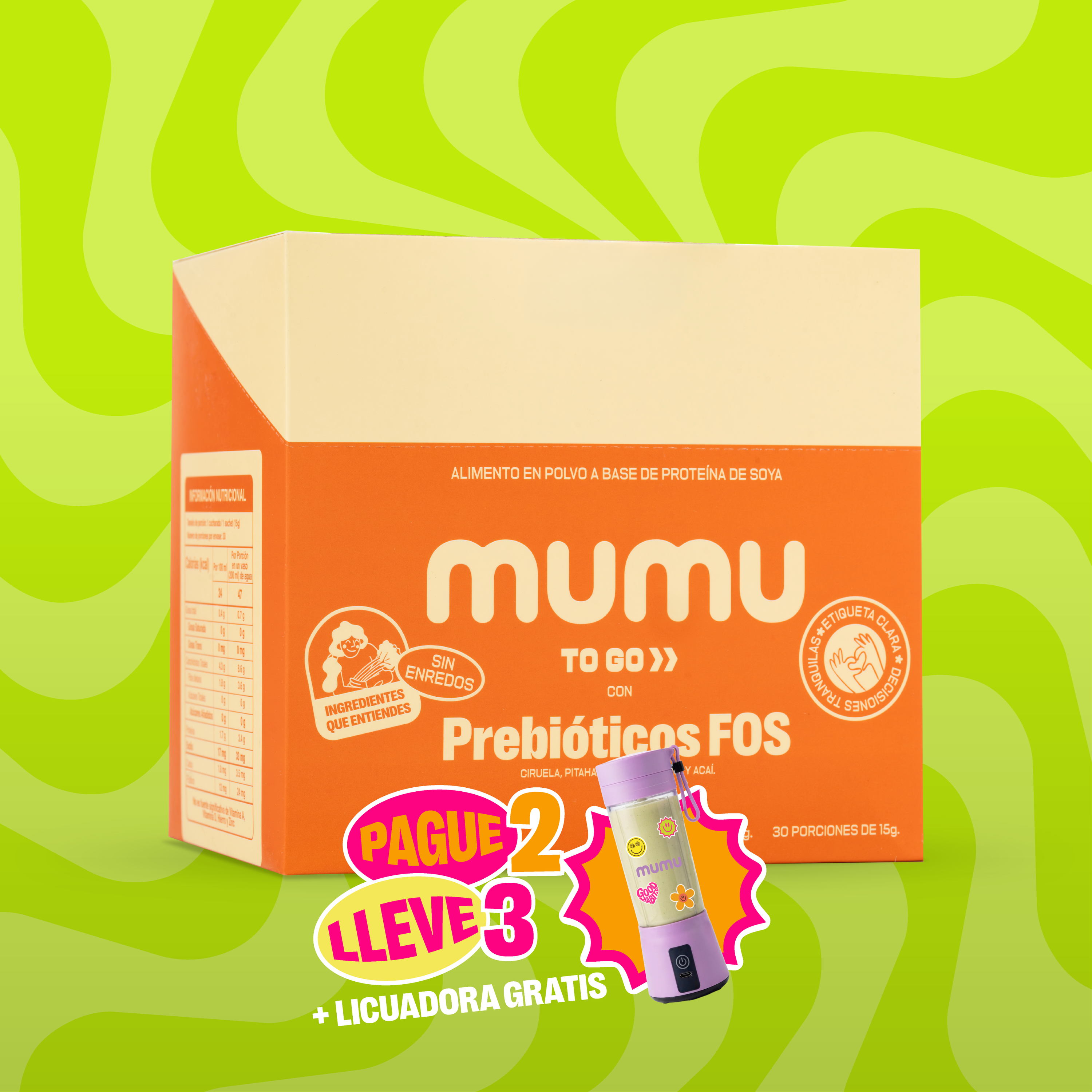 MUMU TO GO - FIBRA CON PREBIÓTICO FOS - MUMUVERSARIO