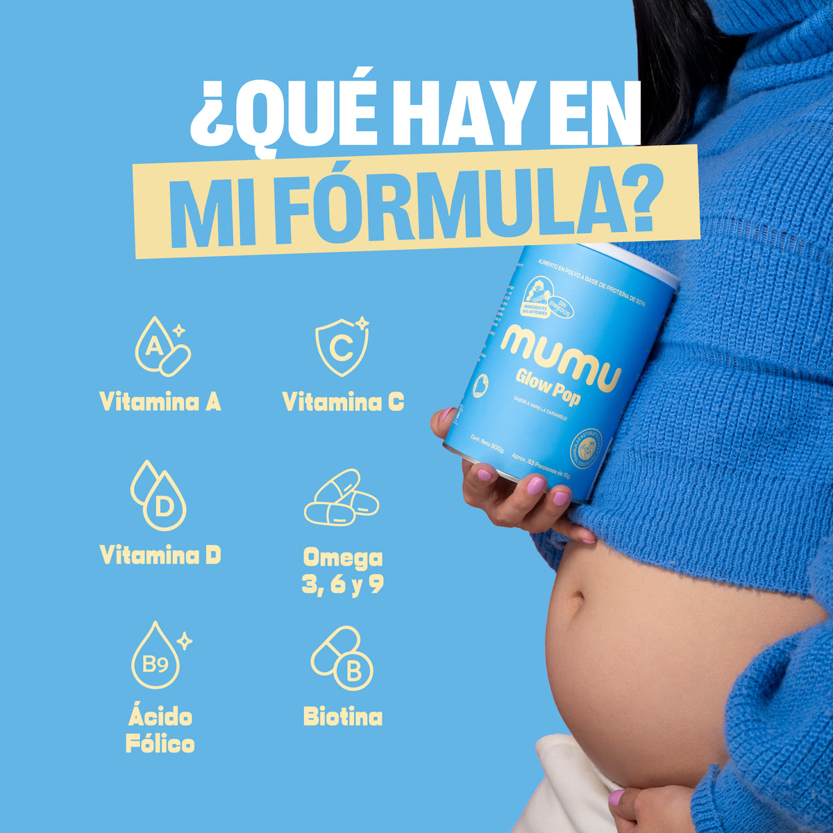Glow Pop - Multivitamínico para mamás gestantes y lactantes
