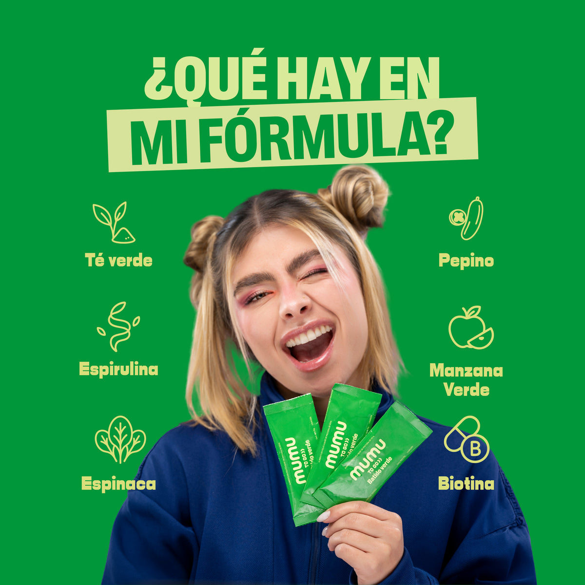 Mumu To Go - Batido verde en polvo