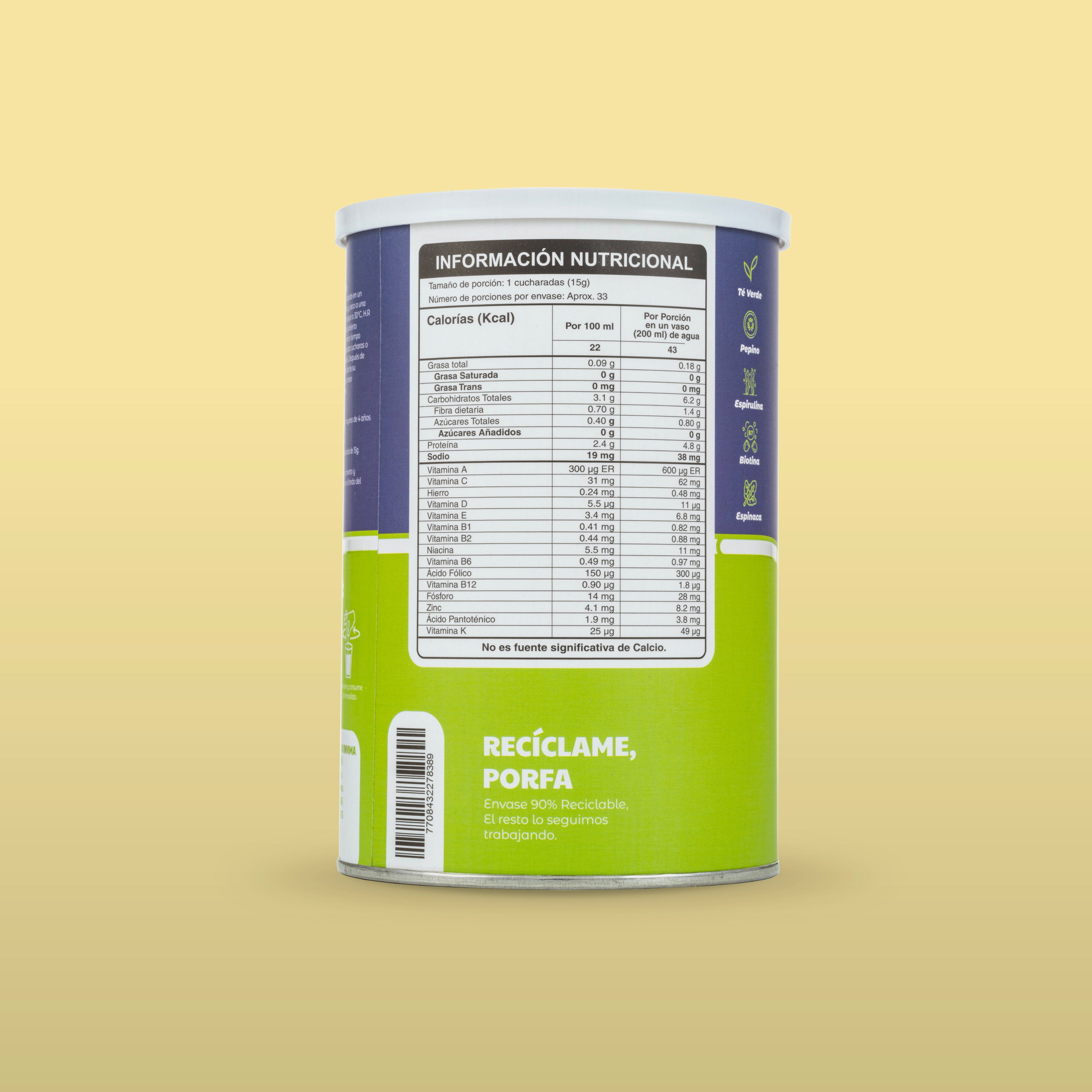 BATIDO VERDE EN POLVO - HOT DAYS