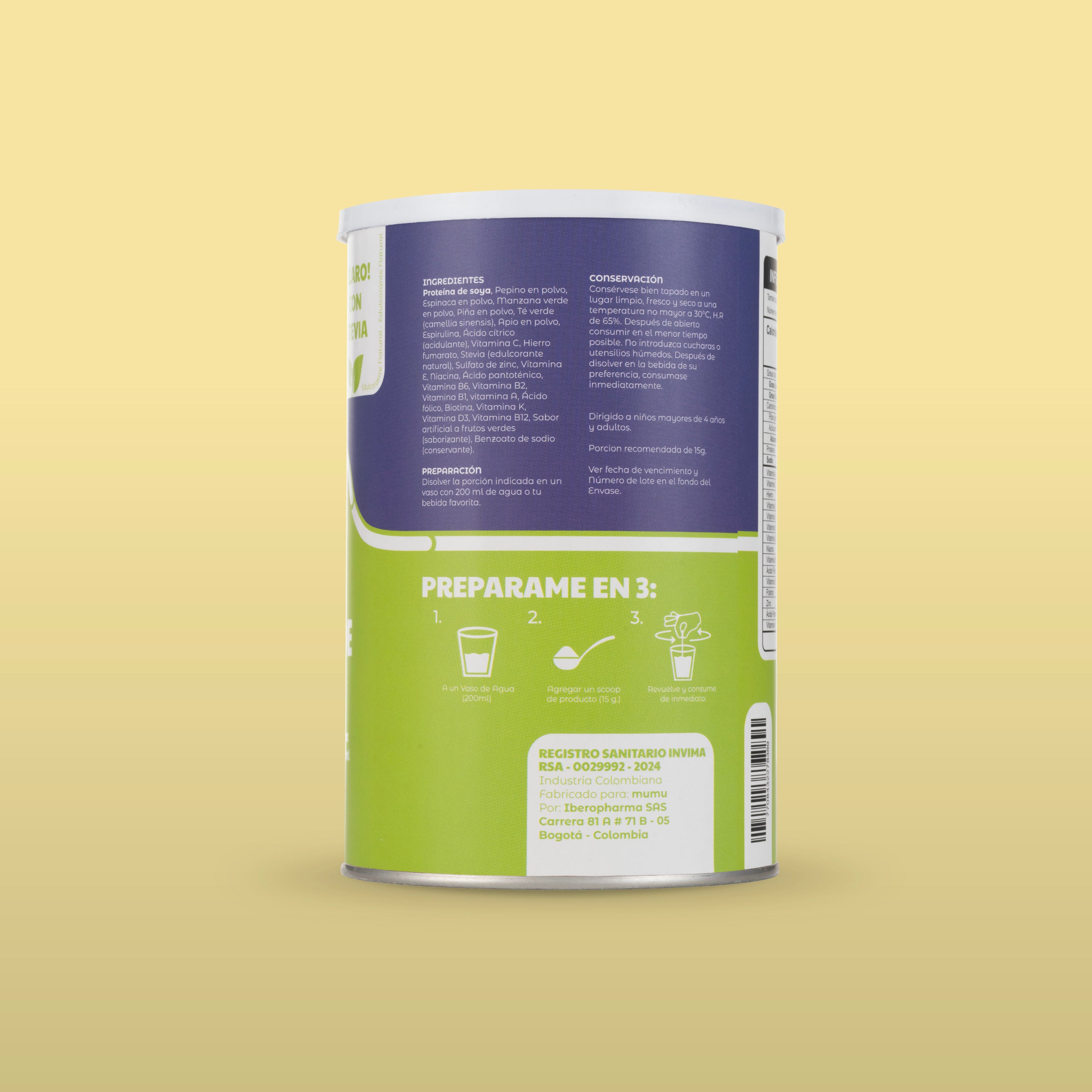 BATIDO VERDE EN POLVO - HOT DAYS