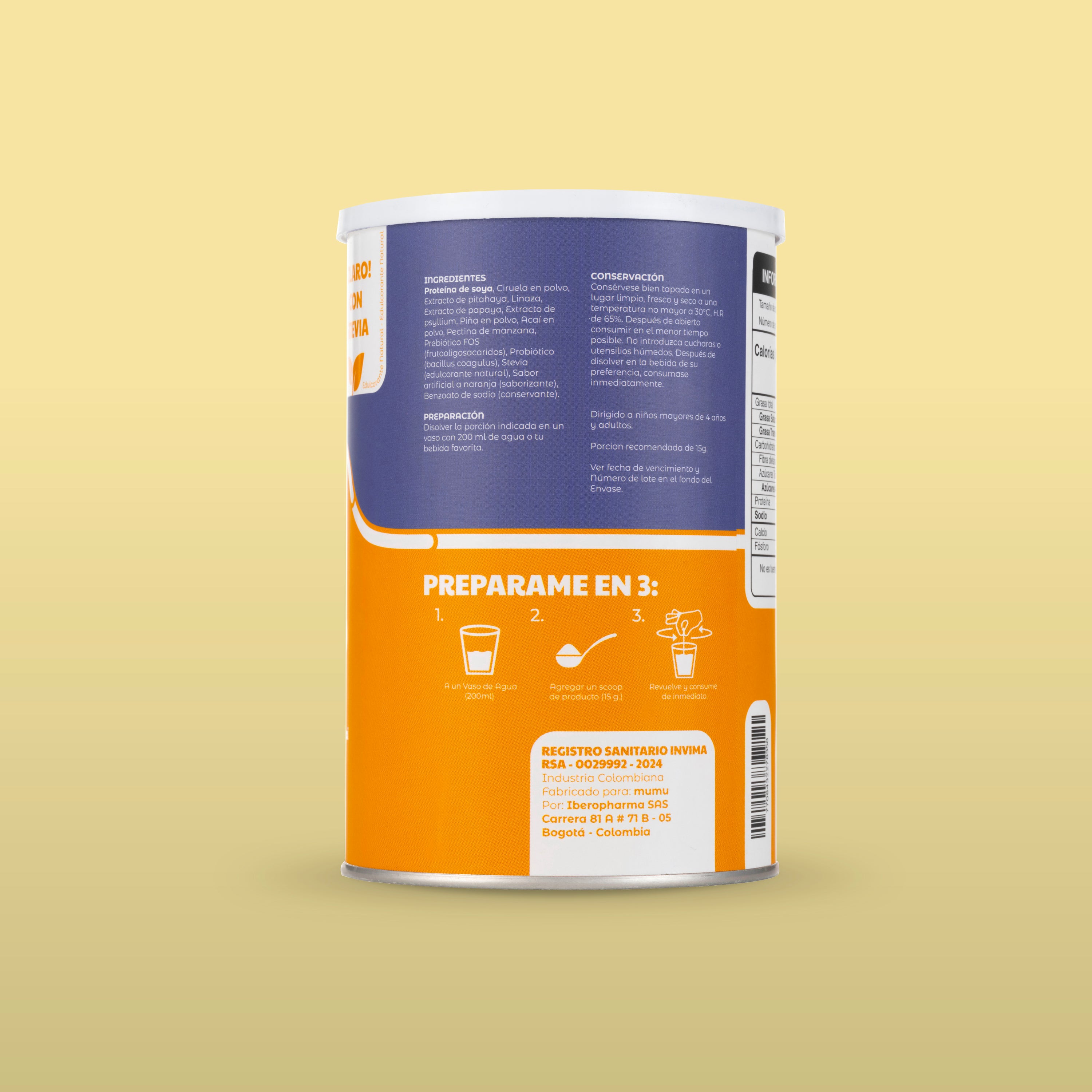 FIBRA CON PREBIÓTICO FOS - HOT DAYS