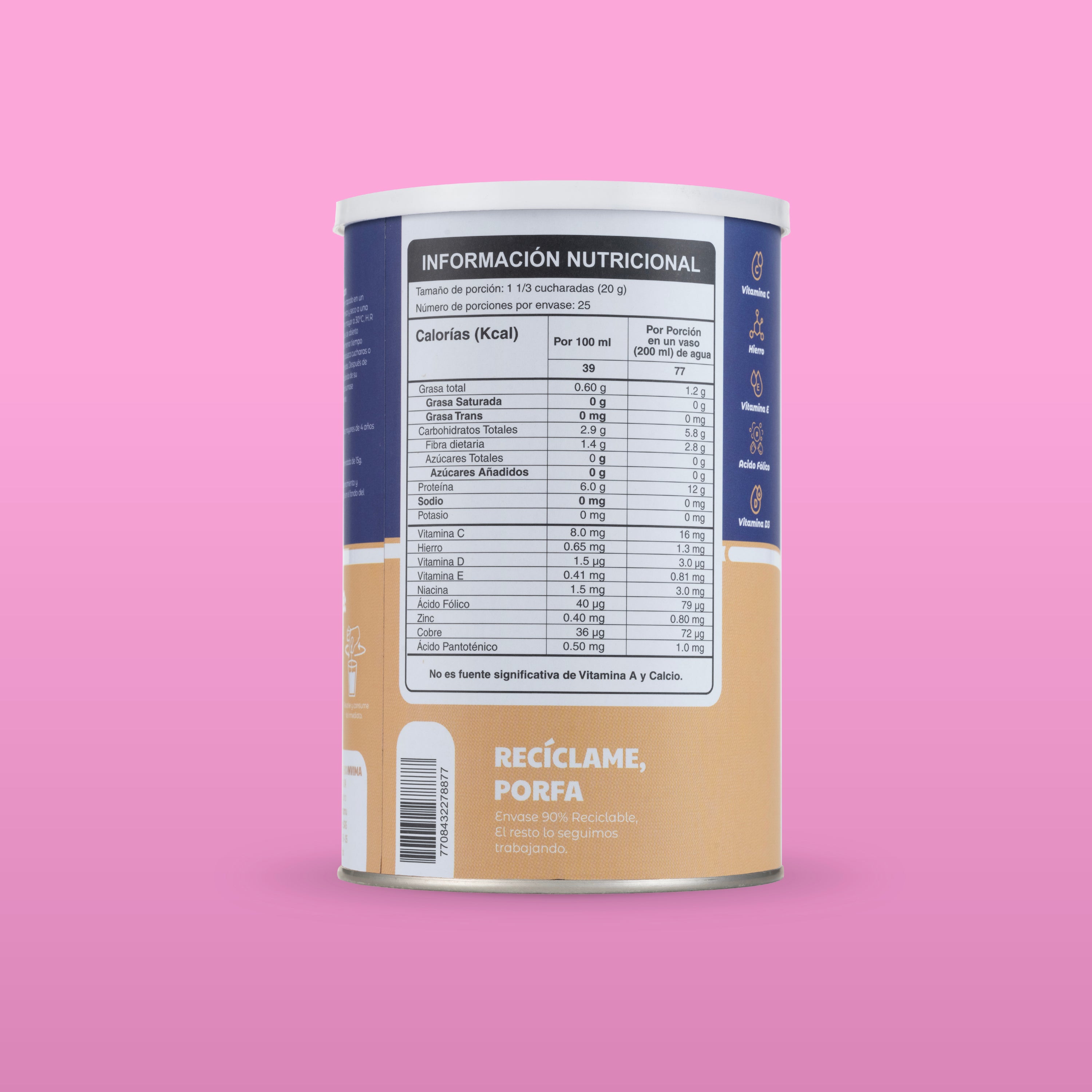 PROTEÍNA EN POLVO CON STEVIA