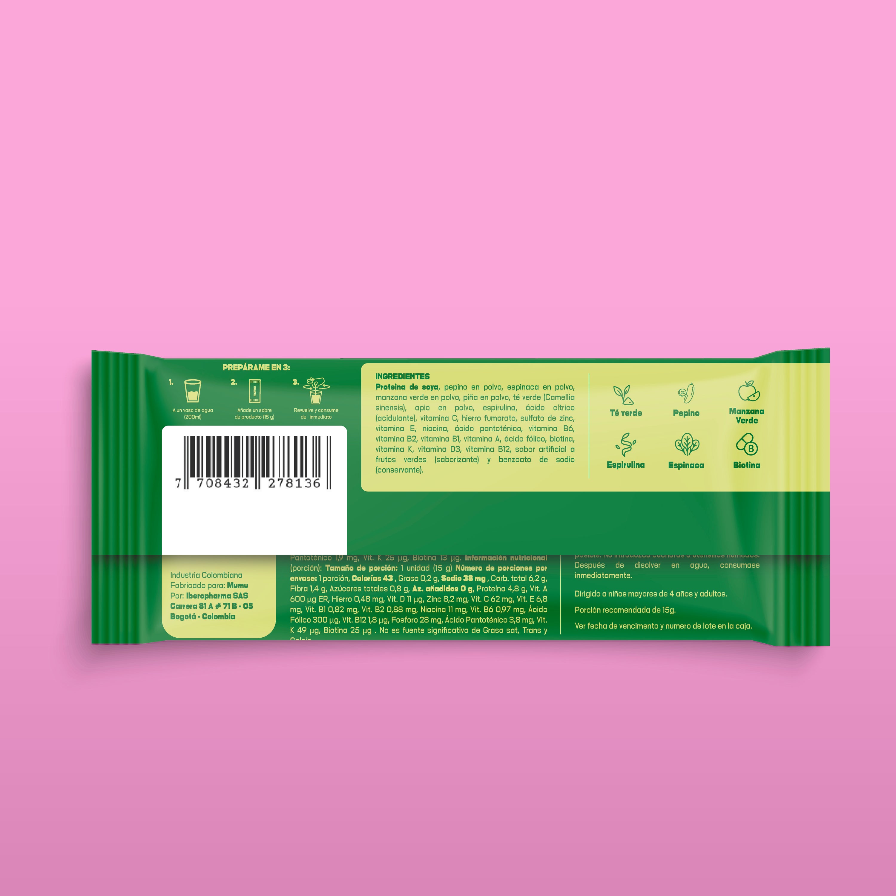 MUMU TO GO – BATIDO VERDE EN POLVO